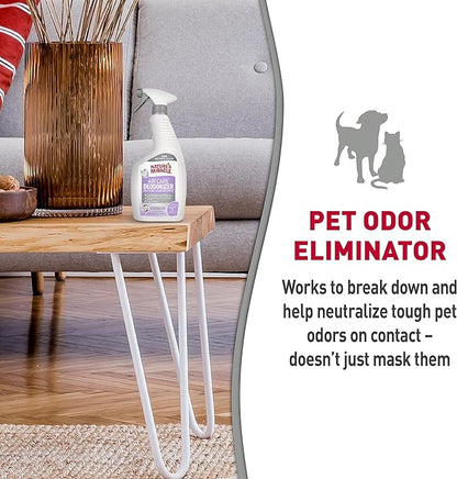 Nature’s Miracle Air Care Deodorizer Air, Fabric and Surface Spray Lavender &amp; Vanilla Scent, 24 Ounces, Pet Odor Eliminator