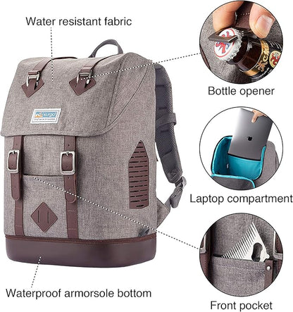Kurgo Dog Carrier Backpack for Small Pets - Dogs &amp; Cats | Cat | Hiking or Travel | Waterproof Bottom | K9 Ruck Sack (Heather Black)