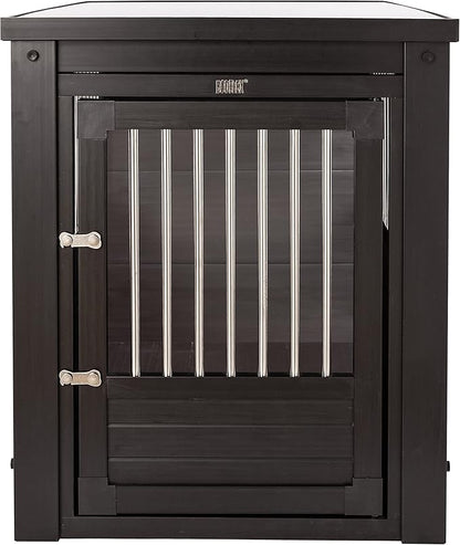 New Age Pet ECOFLEX Dog Crate End Table - Furniture-Style Pet Crate for Crate Trained Dogs - Stainless Steel Tubing &amp; a Latched Closure - 10 Year Manufacturer&