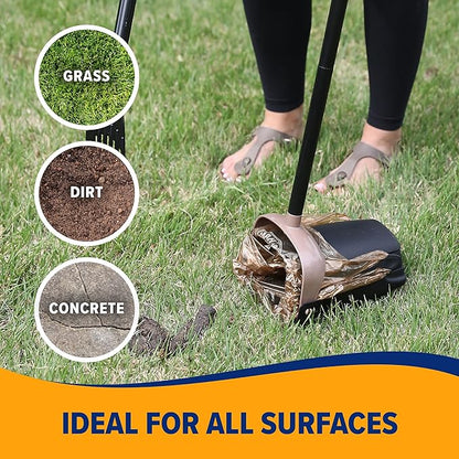 Arm &amp; Hammer Dog Pooper Scooper Swivel Bin &amp; Rake, Poop Scoop for Dogs, Black (2 Heavy Duty Scented Waste Bags Included)