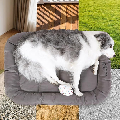 KHONSU PET Durable Dog Bed Tough and Tear Proof Dog Crate Bed, 800lbs Tear Strength PVC-Backed Waterproof Ped Bed Mat Indoor &amp; Outdoor Use for Dogs up to 35 lbs