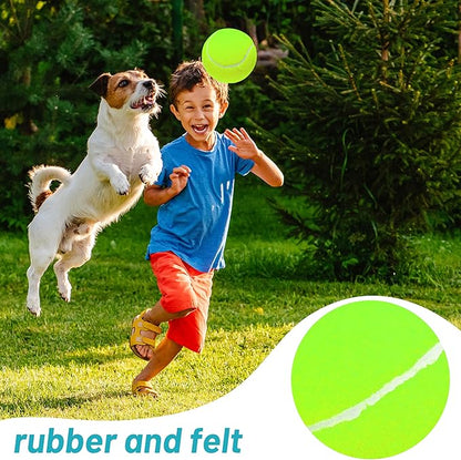 Large Dog Tennis Balls, 4 inch Interactive Big Dog Toy Ball for Small Medium Large Dogs, 4-Pack Dog Toys for Outdoor/Indoor Sports, Fetch, Training &amp; Play