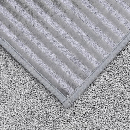 COSY HOMEER Edging Stair Treads Non-Slip Corner Indoor Stair Runners for Wooden Steps,Landing Slip Resistant Stair Rugs for Kids and Dogs, 100% Polyester TPE Backing,Grey,20"X32"