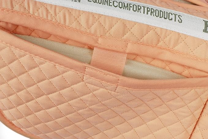 ECP Equine Comfort Products Adjustable Shock Absorbing Memory Foam Half Saddle Pad, Injury Prevention &amp; Pressure Relief, Customizable Fit, Breathable for All Riding Styles