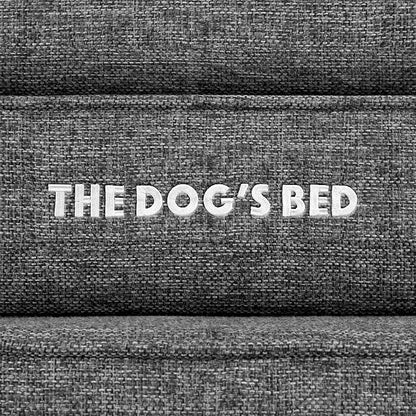 The Dog’s Bed, Large Grey Linen 36x27, Memory Foam, Pain Relief: Arthritis, Hip &amp; Elbow Dysplasia, Post Surgery, Lameness, Supportive, Calming, Waterproof Washable Cover, Veterinary Approved