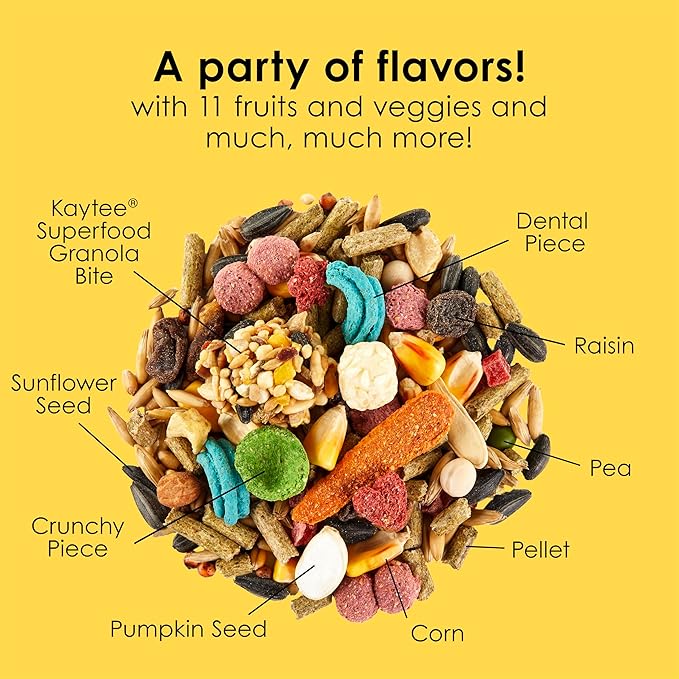 Kaytee Fiesta Hamster &amp; Gerbil Food, Nutritious and Fun Blend, Supports Dental Health and Digestion, 4.5 pounds