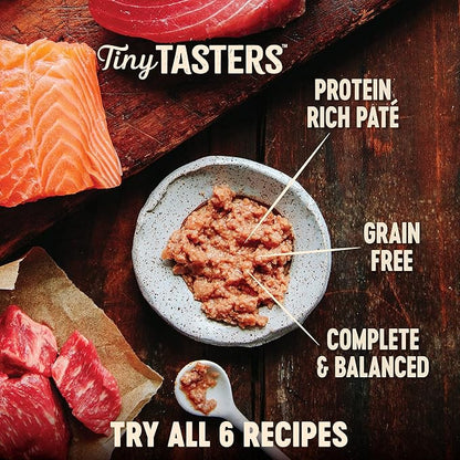 Wellness CORE Tiny Tasters Pate Adult Wet Cat Food, Natural, Protein-Rich, Grain Free, 1.75 Ounce Pouch, 12 Pack (Chicken &amp; Turkey)