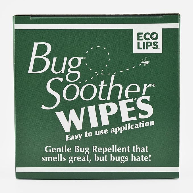 Bug Soother Wipes (15-ct) - Natural Mosquito Repellent &amp; Deterrent - 100% DEET-Free Safe Single-Use Bug Wipes for Adults, Kids, &amp; Pets - Made in USA