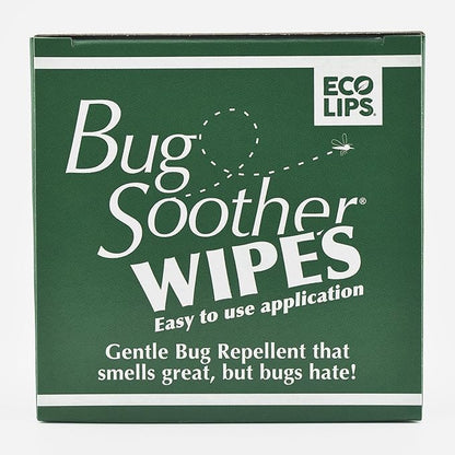 Bug Soother Wipes (15-ct) - Natural Mosquito Repellent &amp; Deterrent - 100% DEET-Free Safe Single-Use Bug Wipes for Adults, Kids, &amp; Pets - Made in USA