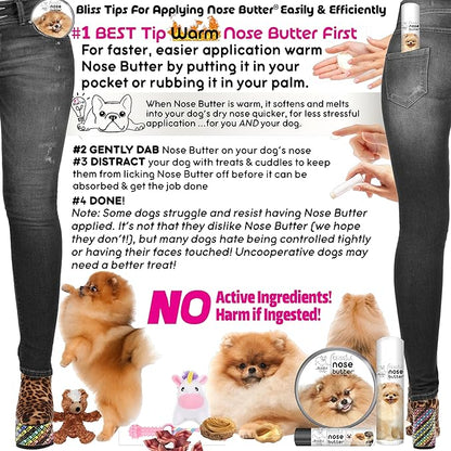 The Blissful Dog Pomeranian Unscented Nose Butter - Dog Nose Butter, 1 Ounce