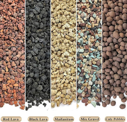 5 lbs Succulent Cactus Soil Potting Mix,1/4 inch Pumice Pebbles Mix Horticultural Lava Rock for Indoor Plants, Bonsai, Orchid
