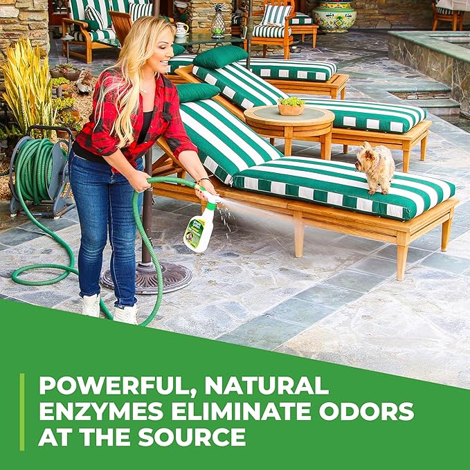 Simple Green Outdoor Odor Eliminator for Pets, Dogs, 1 gallon Refill - Ideal for Artificial Lawns &amp; Patio, Milky White