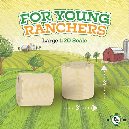 Big Country Toys 5-Piece Hay Bale Set - Toy Hay Bales for Farm Animal Toys for 3 Year Old Boys &amp; Girls