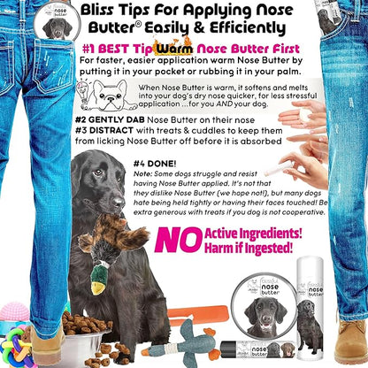 The Blissful Dog Flat-Coat Retriever Unscented Nose Butter - Dog Nose Butter, 1 Ounce