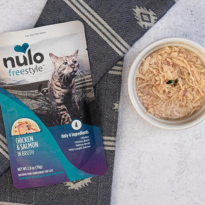 Nulo Freestyle Cat &amp; Kitten Wet Cat Food Pouch, Premium All Natural Grain-Free Soft Cat Food Topper with Amino Acids for Heart Health and High Animal-Based Protein
