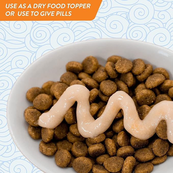 INABA Churu Cat Treats, Grain-Free, Lickable, Squeezable Creamy Purée Cat Treat/Topper with Vitamin E &amp; Taurine, 0.5 Ounces Each Tube, 48 Tubes (4 per Pack), Tuna with Scallop Recipe