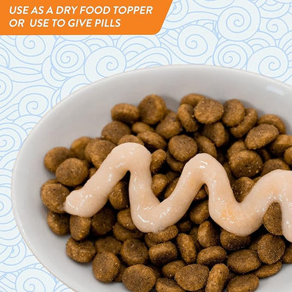 INABA Churu Cat Treats, Grain-Free, Lickable, Squeezable Creamy Purée Cat Treat/Topper with Vitamin E &amp; Taurine, 0.5 Ounces Each Tube, 48 Tubes (4 per Pack), Tuna with Scallop Recipe