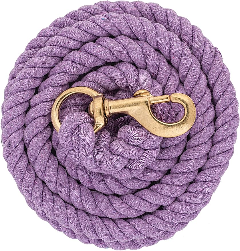 Weaver Equine Performance Lead Rope, Long Horse Lead Rope with Quick Halter Attachment, Soft Comfort Grip, Barn Horse Tack for Daily Use &amp; Showing