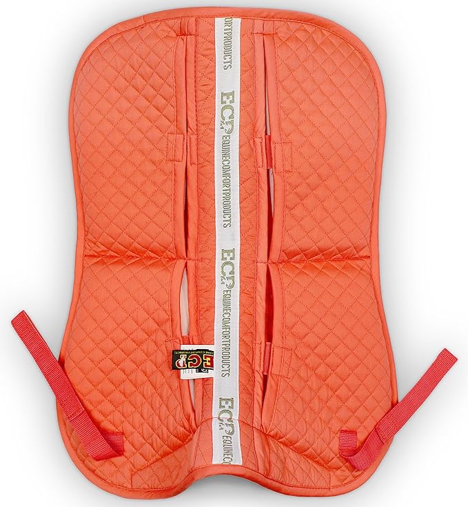 ECP Equine Comfort Products Adjustable Shock Absorbing Memory Foam Half Saddle Pad, Injury Prevention &amp; Pressure Relief, Customizable Fit, Breathable for All Riding Styles