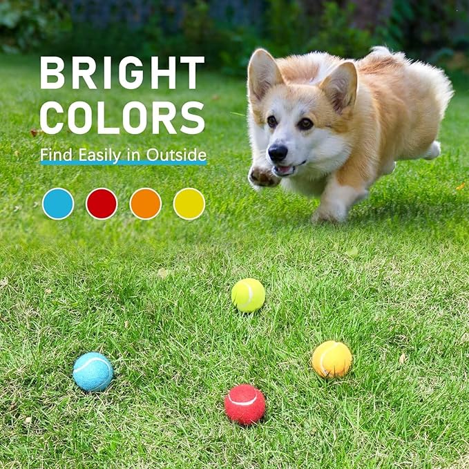 Prime Pets Mini Tennis Balls for Dogs, 2 Inch Squeaky Dog Toys, Interactive Dog Toy Balls for Indoor Outdoor, Squeaky Toys for Small &amp; Medium Dogs