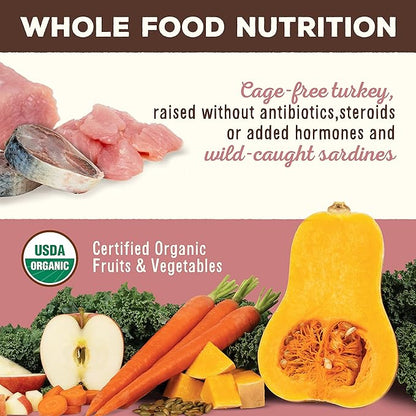 Primal Freeze Dried Raw Dog Food Nuggets, Turkey &amp; Sardine, Complete &amp; Balanced Meal, Also Use as Topper or Treat, Premium, Healthy, Grain Free, High Protein Raw Dog Food, 14 oz (Pack of 4)
