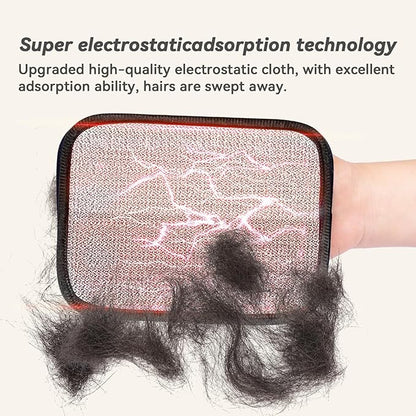 Pet Hair Removal Kit – Static Hair Removal Glove &amp; Shedding Comb for Cats &amp; Dogs, Removes Hair from Clothing, Furniture, Carpets &amp; Bedding, Tackles Tangles, Fleas &amp; Dander