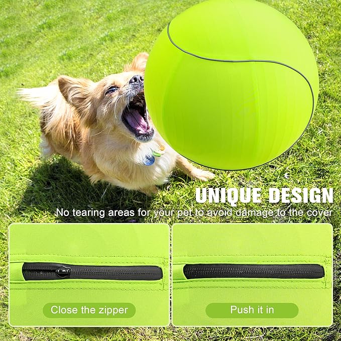 Herding Ball for Dogs &amp; Horses - 20" with Cover Large Green Ball with Pump