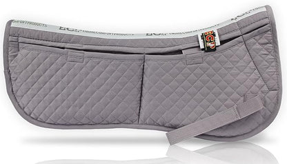 ECP Equine Comfort Products Adjustable Shock Absorbing Memory Foam Half Saddle Pad, Injury Prevention &amp; Pressure Relief, Customizable Fit, Breathable for All Riding Styles