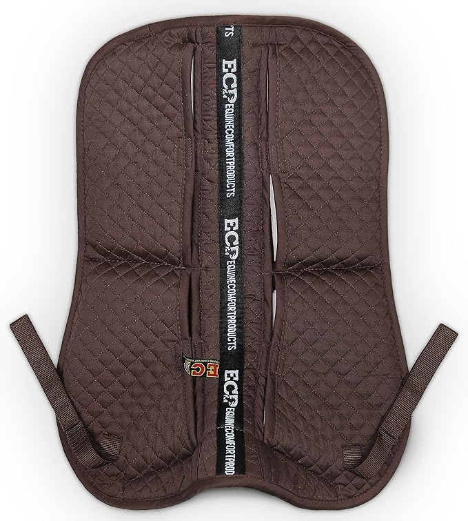 ECP Equine Comfort Products Adjustable Shock Absorbing Memory Foam Half Saddle Pad, Injury Prevention &amp; Pressure Relief, Customizable Fit, Breathable for All Riding Styles