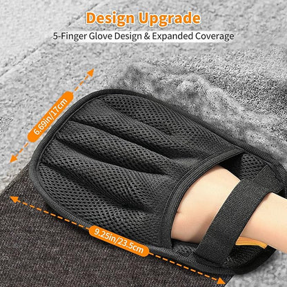 2Pcs Pet Hair Removal Glove for Cats &amp; Dogs, 2025 Newly Upgraded Five-Finger Electrostatic Pet Hair Gloves, Reusable Pet Hair Remover Tool for Couch, Clothing, Car Seat,Carpet