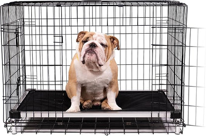 K9 Ballistics Chew Proof Armored Padded Dog Crate Bed, Virtually Indestructible, Legs Included (Obsidian Black, Large (41" L x 27" W x 5" H))