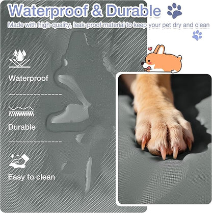 Kritter Planet Waterproof Foldable Dog Bed Pad for Camping &amp; Travel, Portable Roll-Up Dog Bed Car Seat Pet Cushion Mat with Handles for Small &amp; Medium Dogs, Indoor &amp; Outdoor Use