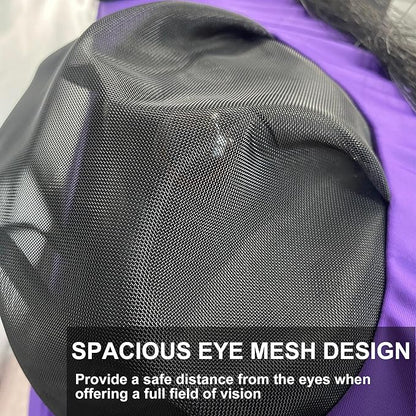 Stretchy Horse Fly Mask for Horses, Soft Lycra Equine Mesh Mask, Elasticity Horse Face Covering, Breathable&amp;UV Protection, Violet, Cob