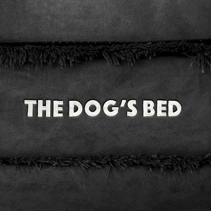 The Dog’s Bed, Medium Black Faux Fur 30x23.5, Memory Foam, Pain Relief: Arthritis, Hip &amp; Elbow Dysplasia, Post Surgery, Lameness, Supportive, Calming, Washable Cover, Veterinary Approved