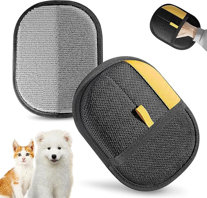 Pet Hair Remover Gloves for Cats &amp; Dogs, Electrostatic Pet Hair Removal Gloves Brush for Pets Hair, Upgraded Animal Fur Removal Tool, Reusable Cats &amp; Dogs Grooming Gloves for Hair Removal (2)