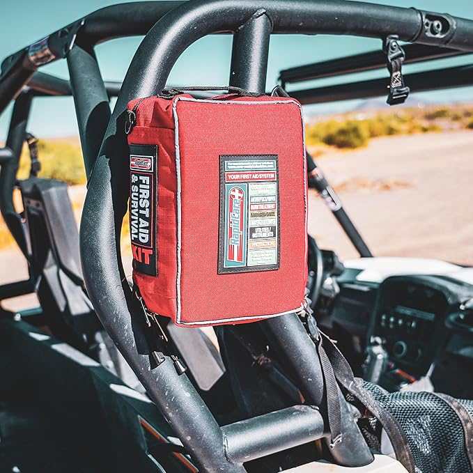Rapid Care First Aid Kit – 300+ Piece Emergency Medical Kit with Bonus 95-Piece Travel Pack – Outdoor, Workplace, and Home Use – Color Coded &amp; Labeled for Quick Access