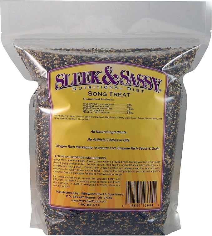SLEEK &amp; SASSY Song Bird Treat for Finches and Canaries (4 lbs.)