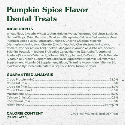 Greenies Petite Dental Dog Treats, Pumpkin Spice Flavor, Limited Edition, 12 oz. Pack (20 Treats)