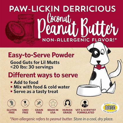 Fidobiotics Good Guts for Lil Mutts Probiotic for Dogs, Billions of CFUs, 11 Strains, 5 Digestive Enzymes, 2 Prebiotics, Digestive Gut Health for Dogs, Adult &amp; Puppy Probiotics Supplements (30 Days)