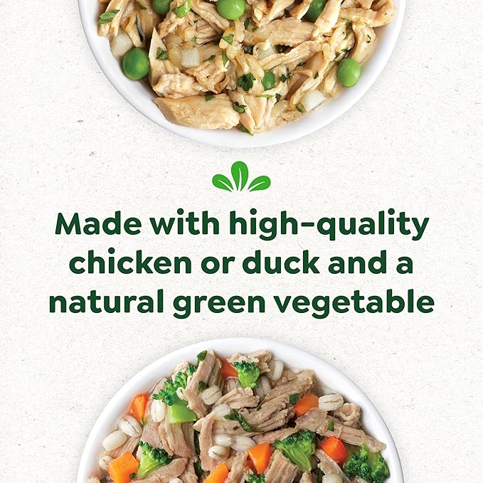 Greenies Smart Topper High Protein Wet Mix-in for Dogs, Chicken, Peas, Apples, and Brown Rice Recipe &amp; Duck, Broccoli, Carrots and Barley Recipe Variety Pack with Whole Grains, 8 Trays of 2oz.