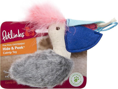 Petlinks Hide &amp; Peek Pelican Plush Catnip Cat Toy - Multi Color, One Sisze