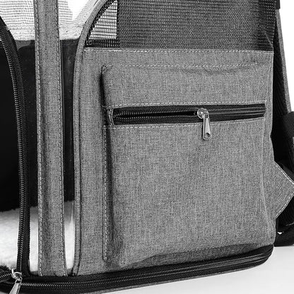 Cat Carrier Backpack for Small Medium Cats Dogs Backpack Puppies up to 26 Lbs, Excellent Visibility and Airflow,Lightweight and Portable Travel Pet Carrier Bag Foldable Design