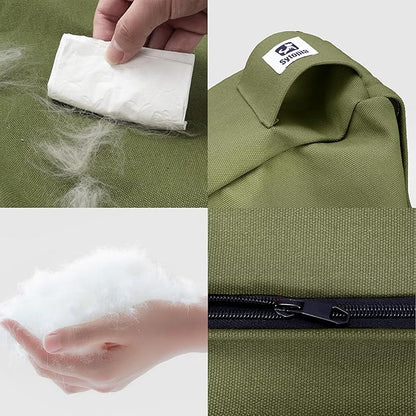 Sytopia 42-Inch Canvas Indestructible Outdoor Dog Bed, Waterproof &amp; Washable with Removable Cover, Ideal for Medium &amp; Large Dogs, Chew-Proof Great for Indoor, Outdoor, Crate, Patio Use (Green)