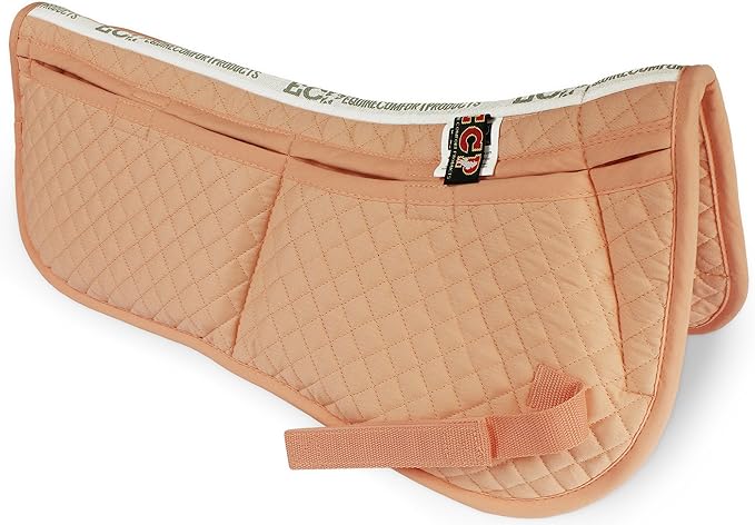 ECP Equine Comfort Products Adjustable Shock Absorbing Memory Foam Half Saddle Pad, Injury Prevention &amp; Pressure Relief, Customizable Fit, Breathable for All Riding Styles