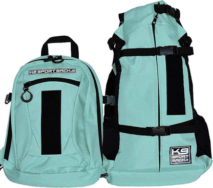 K9 Sport Sack Plus 2 - Medium, Summer Mint - Ideal for Dogs 17-19” Long - Adjustable, Backpack-Style Carrier with Multi-Functional Storage Pack, Thick Shoulder Straps &amp; Padded Back Panel