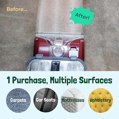 Sunny &amp; Honey Carpet Shampoo &amp; Cleaning Solution - 32 Fl Oz Spring Mint Scent - Pet Carpet Cleaner Machine Solution - Rug &amp; Upholstery Cleaner - Stain Remover &amp; Odor Deodorizer