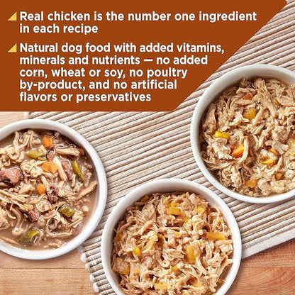 Nature’s Recipe Grain Free Chicken Recipe, Chicken &amp; Venison Recipe and Chicken &amp; Duck Recipe in Savory Broth Variety Pack Wet Dog Food, 12-2.75 oz. Cups, 2 Count