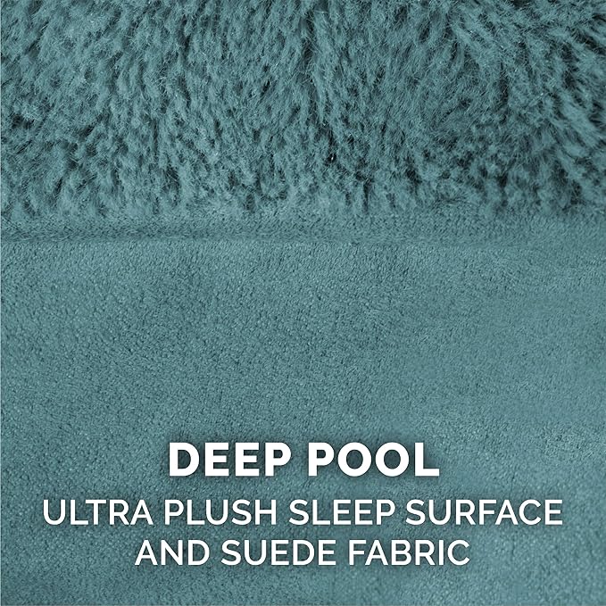 Furhaven Cooling Gel Dog Bed for Large Dogs w/ Removable Bolsters &amp; Washable Cover, For Dogs Up to 95 lbs - Plush &amp; Suede Sofa, Jumbo/XL