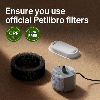 PETLIBRO 8 Packs Replacement Filters for Stainless Steel Cat Water Fountain PLWF003 &amp; PLWF006, 4 Months Set of Replacement Filters fot Pet Water Fountain Stainless Steel