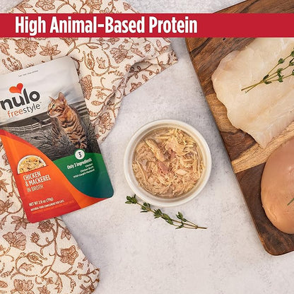 Nulo Freestyle Cat &amp; Kitten Wet Cat Food Pouch, Premium All Natural Grain-Free Soft Cat Food Topper with Amino Acids for Heart Health and High Animal-Based Protein